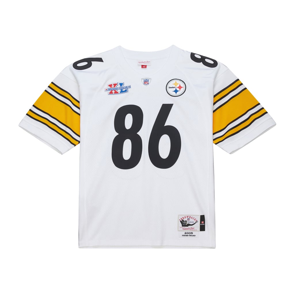 Men's Pittsburgh Steelers Hines Ward White 2005 Authentic Throwback Retired Player Jersey