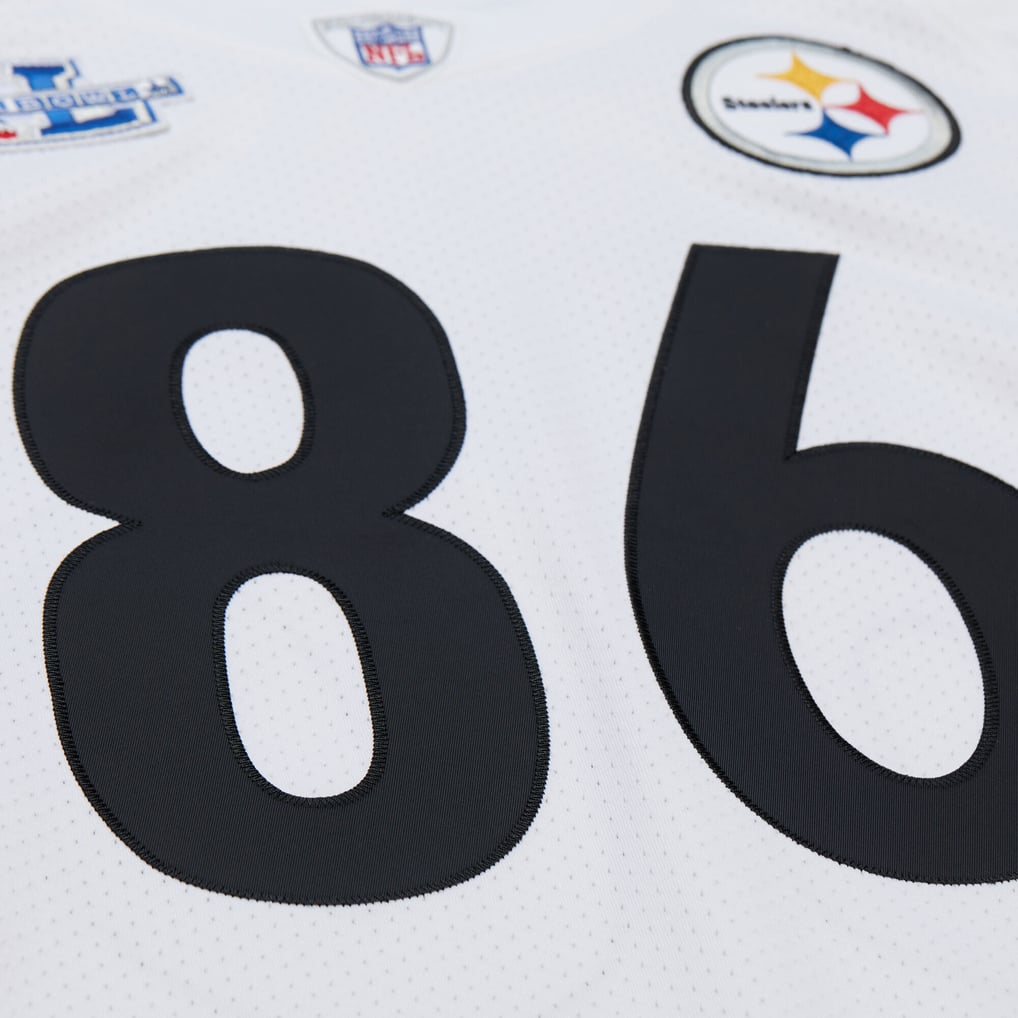 Men's Pittsburgh Steelers Hines Ward White 2005 Authentic Throwback Retired Player Jersey
