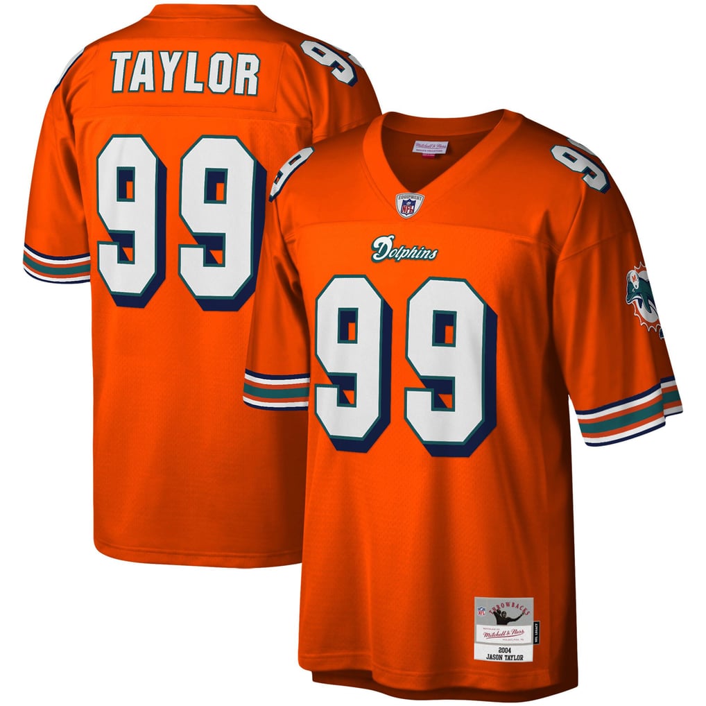 Men's Miami Dolphins Jason Taylor Orange Big & Tall 2004 Retired Player Replica Jersey