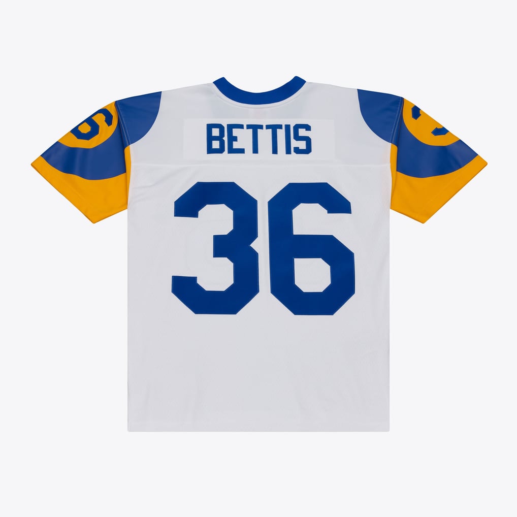 Men's Los Angeles Rams Jerome Bettis White Retired Legacy Replica Player Jersey