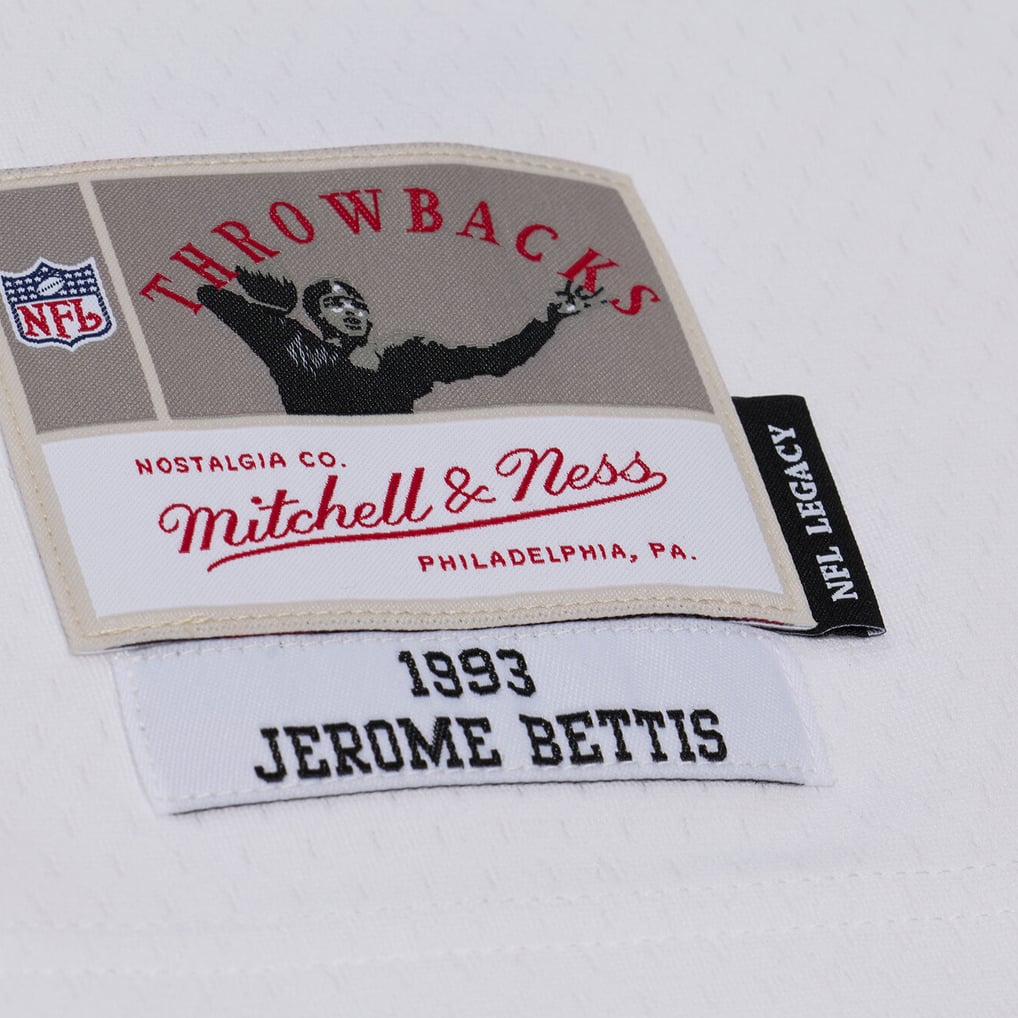 Men's Los Angeles Rams Jerome Bettis White Retired Legacy Replica Player Jersey