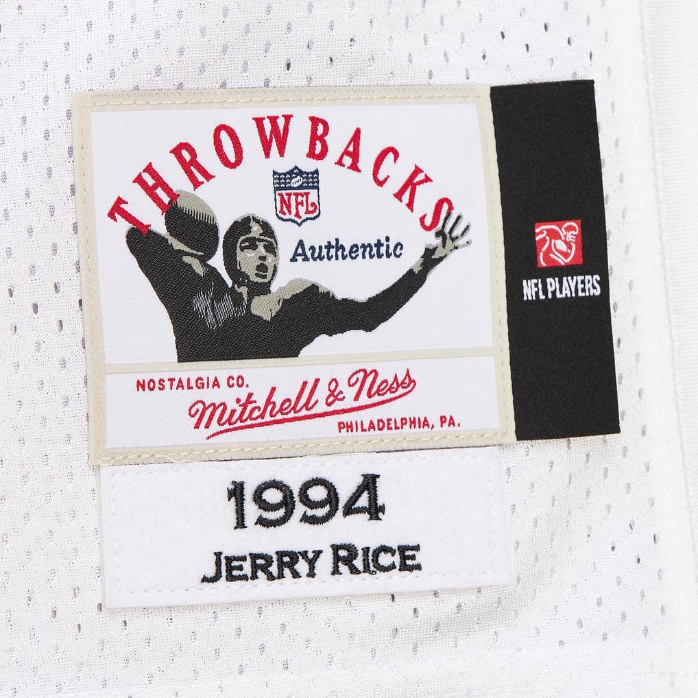Men's San Francisco 49ers 1994 Jerry Rice White Authentic Throwback Retired Player Jersey