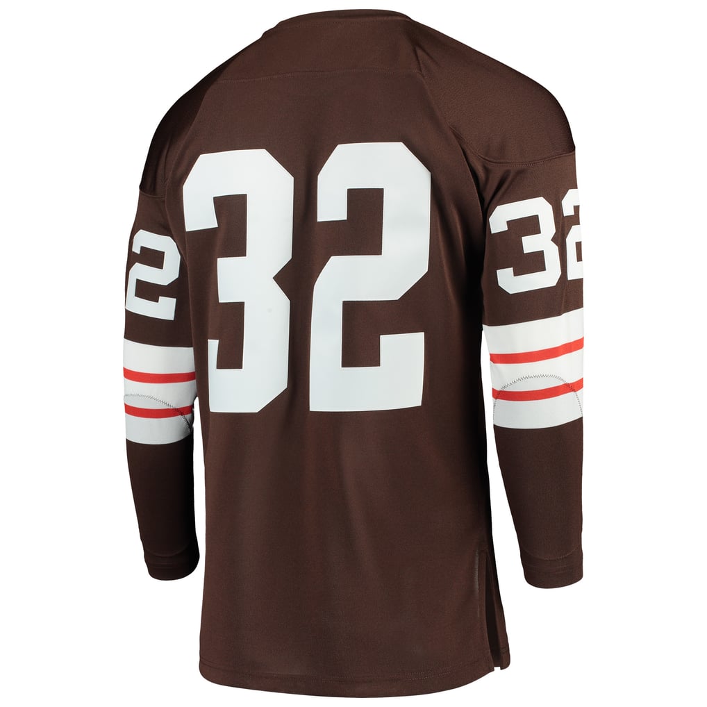 Men's Cleveland Browns 1964 Jim Brown Brown Authentic Throwback Retired Player Jersey