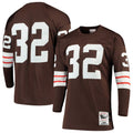 Men's Cleveland Browns 1964 Jim Brown Brown Authentic Throwback Retired Player Jersey