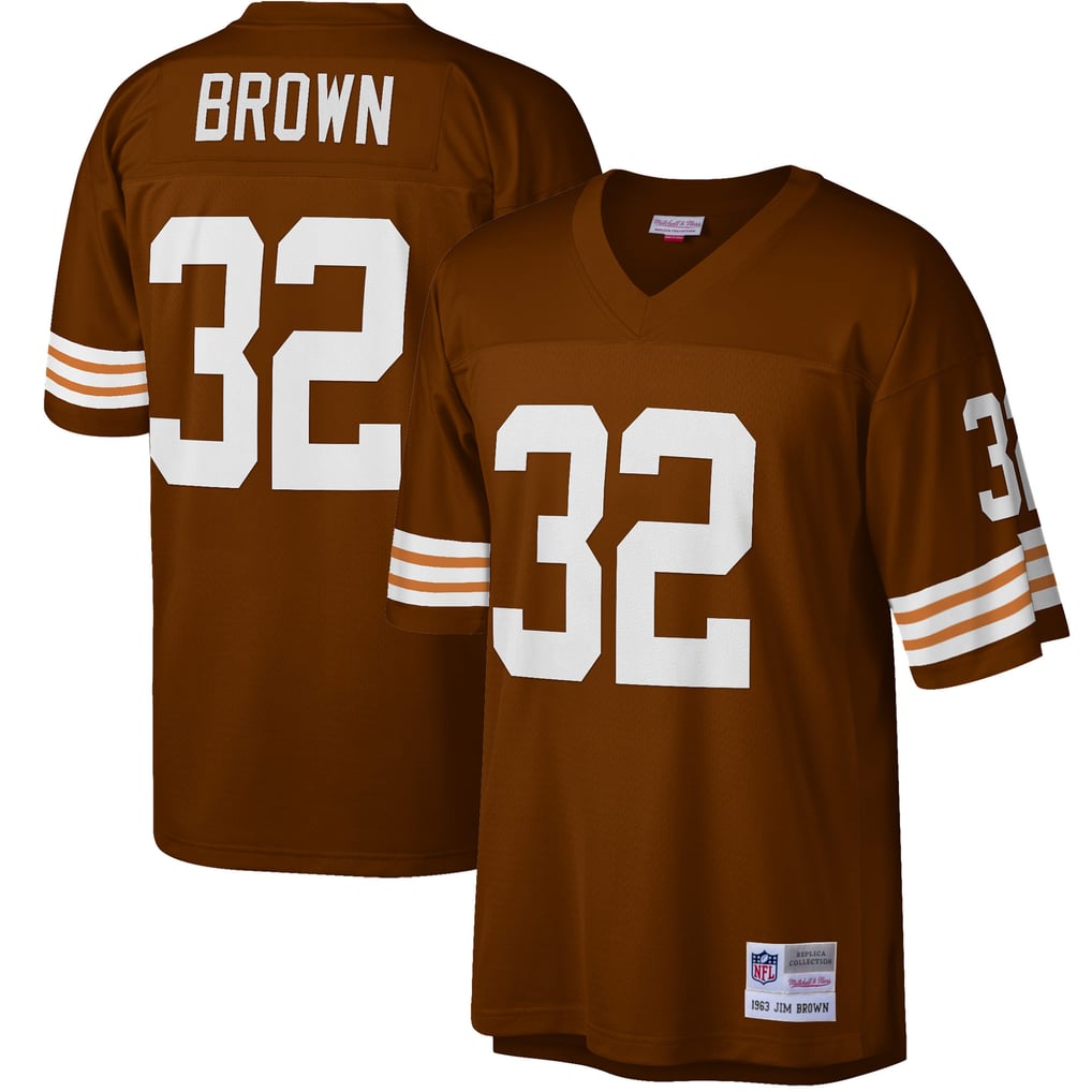Men's Cleveland Browns Jim Brown Brown Big & Tall 1963 Retired Player Replica Jersey