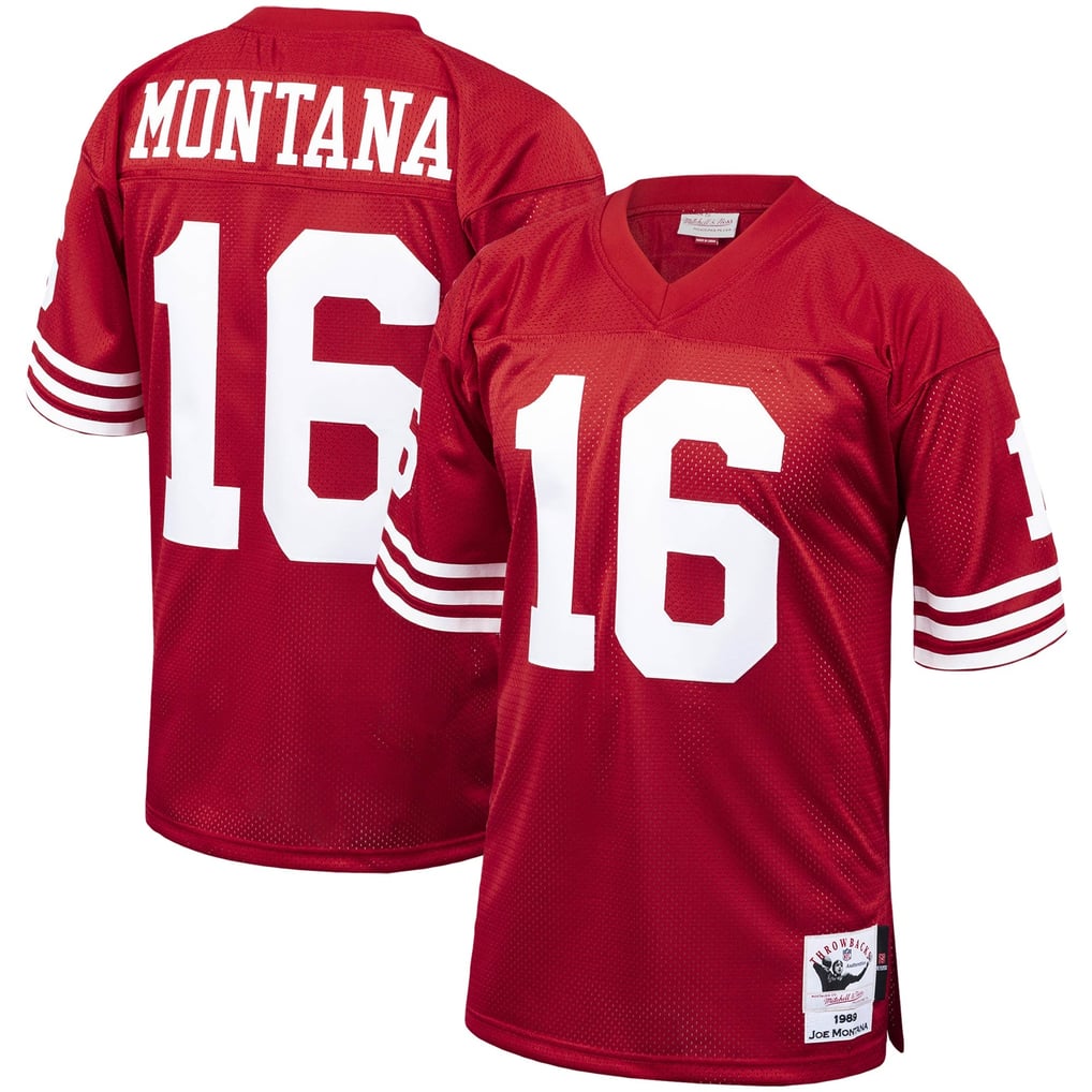 Men's San Francisco 49ers 1989 Joe Montana Scarlet Authentic Throwback Retired Player Jersey
