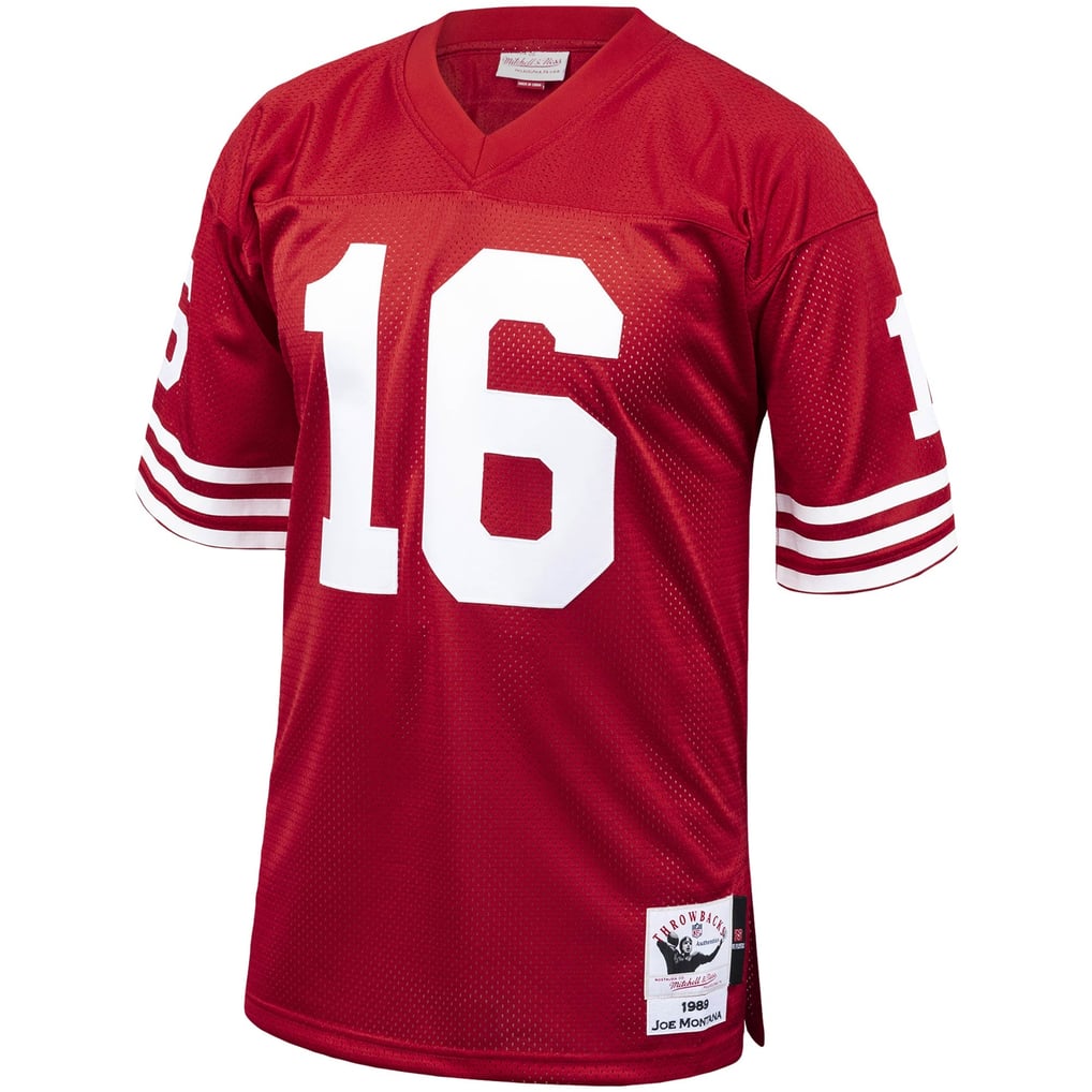 Men's San Francisco 49ers 1989 Joe Montana Scarlet Authentic Throwback Retired Player Jersey