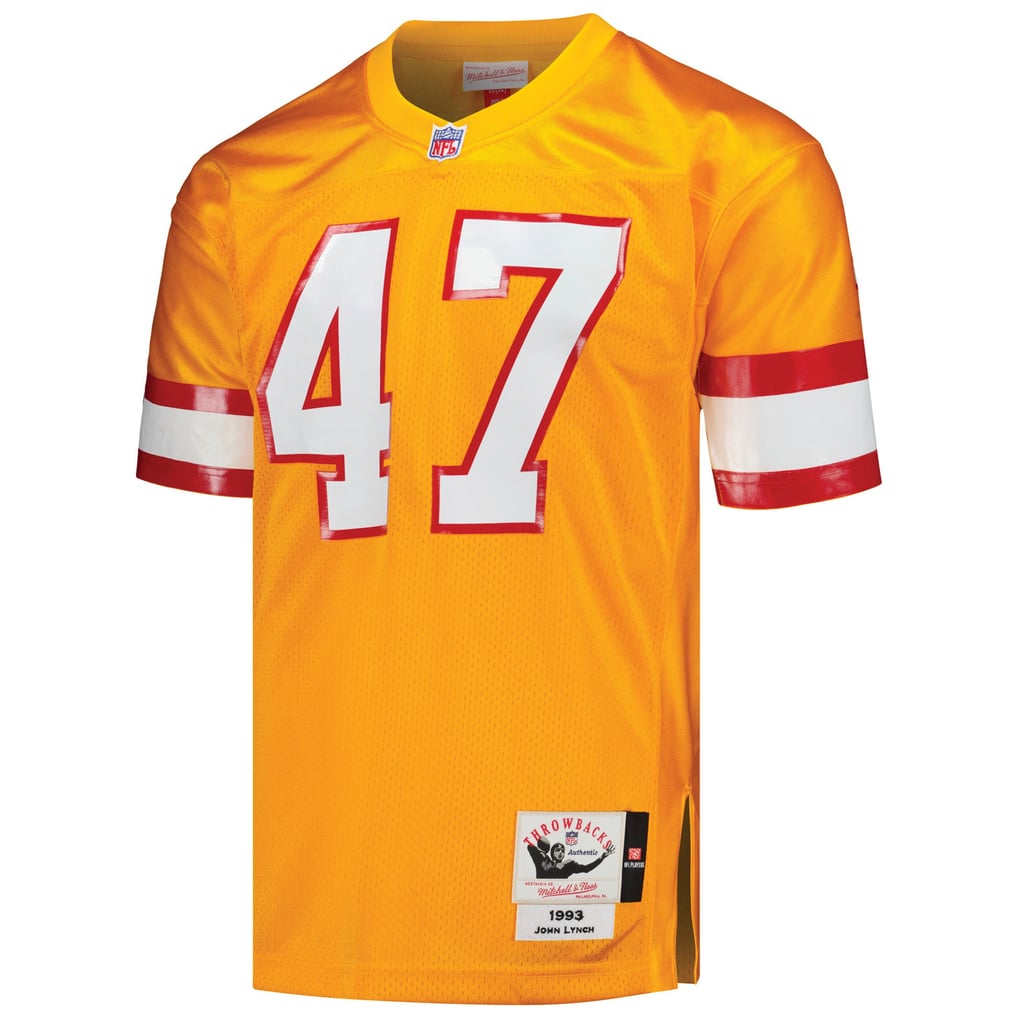 Men's Tampa Bay Buccaneers 1993 John Lynch Orange Authentic Throwback Retired Player Jersey