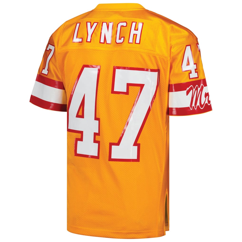 Men's Tampa Bay Buccaneers 1993 John Lynch Orange Authentic Throwback Retired Player Jersey