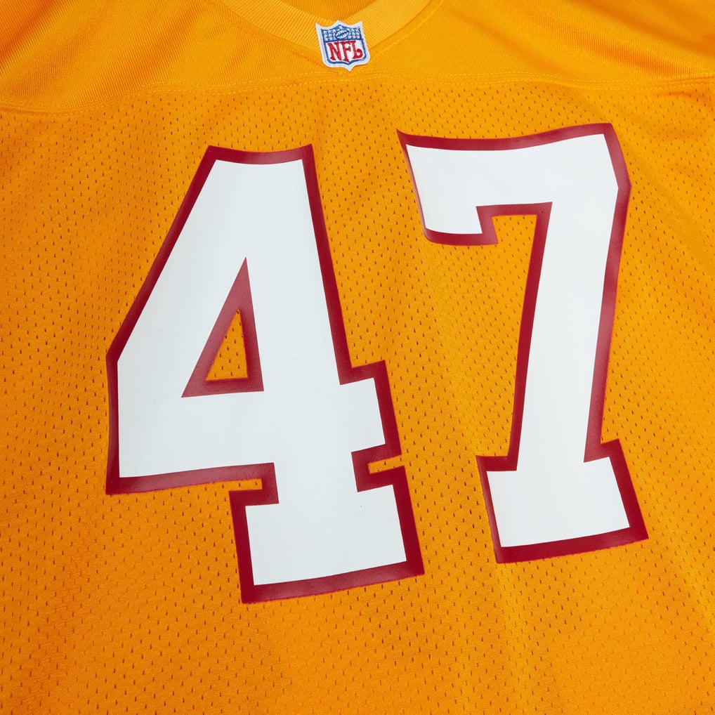Men's Tampa Bay Buccaneers 1993 John Lynch Orange Authentic Throwback Retired Player Jersey