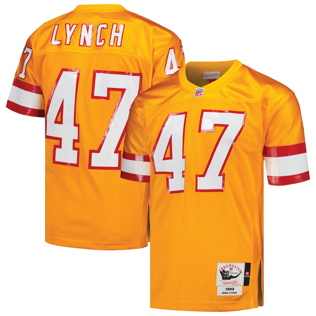 Men's Tampa Bay Buccaneers 1993 John Lynch Orange Authentic Throwback Retired Player Jersey