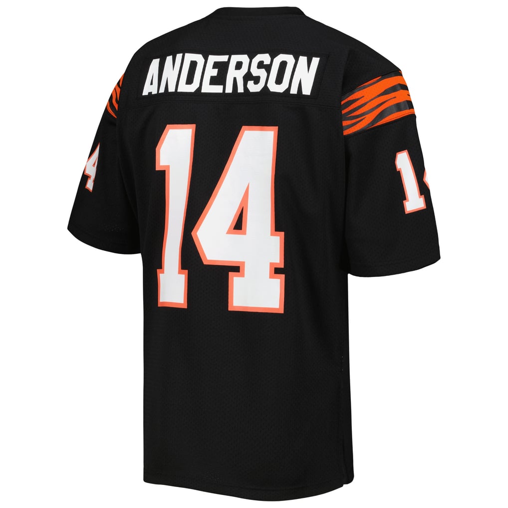 Men's Cincinnati Bengals 1981 Ken Anderson Black Authentic Throwback Retired Player Jersey
