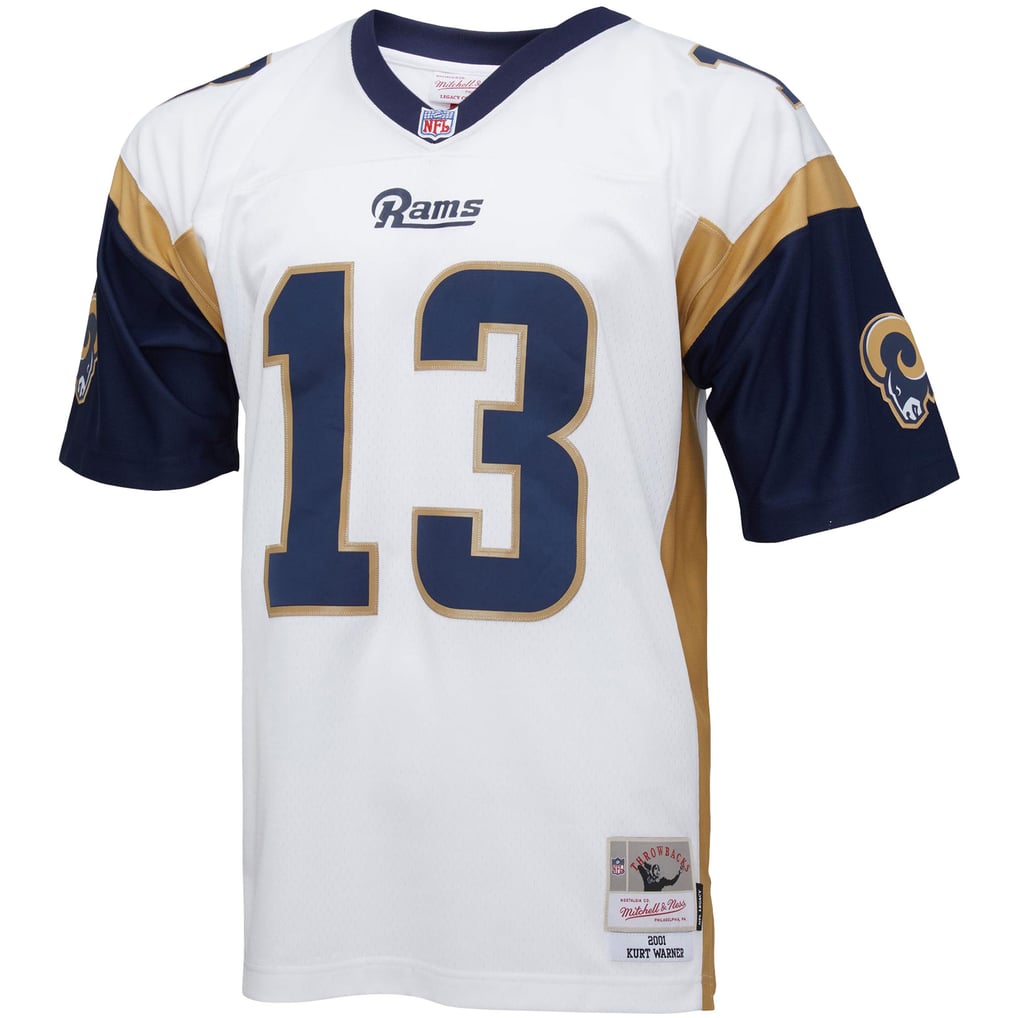 Men's Los Angeles Rams Kurt Warner White Big & Tall 2001 Retired Player Replica Jersey