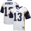 Men's Los Angeles Rams Kurt Warner White Big & Tall 2001 Retired Player Replica Jersey