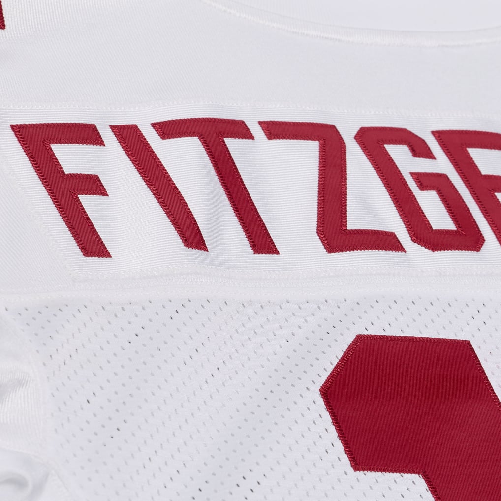 Men's Arizona Cardinals Larry Fitzgerald White 2004 Authentic Throwback Jersey