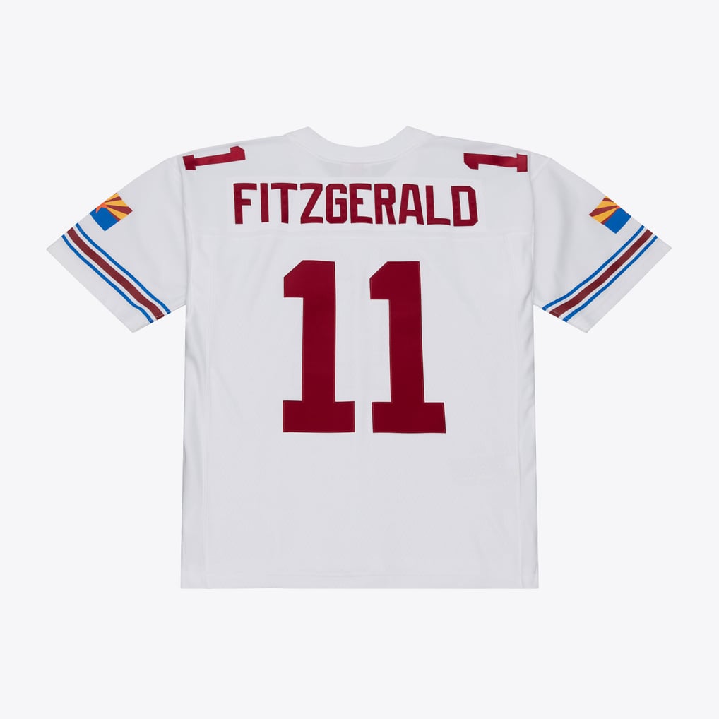 Men's Arizona Cardinals Larry Fitzgerald White 2004 Legacy Replica Player Jersey