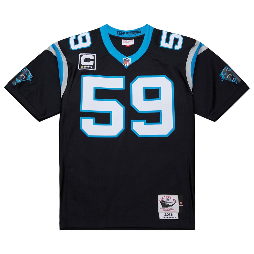 Men's Carolina Panthers Luke Kuechly Black 2013 Authentic Throwback Retired Player Jersey