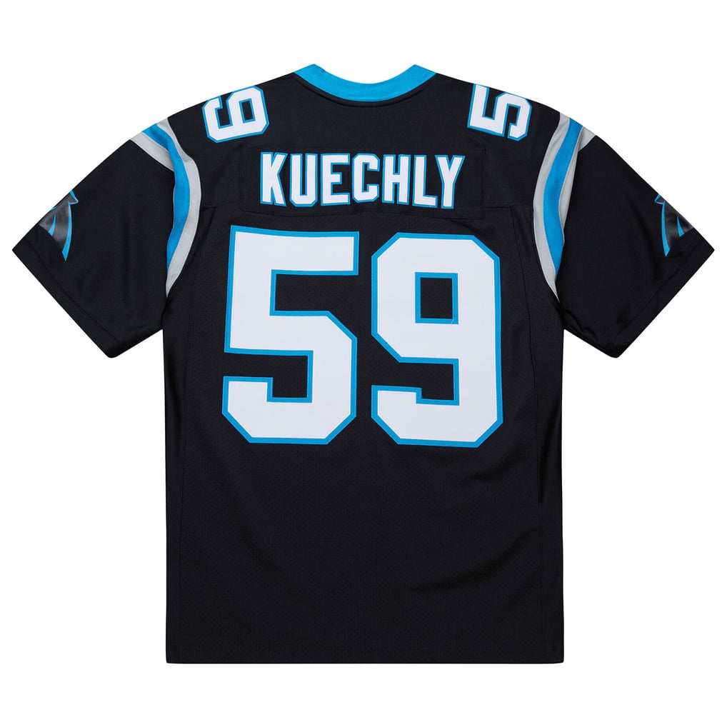Men's Carolina Panthers Luke Kuechly Black 2013 Authentic Throwback Retired Player Jersey
