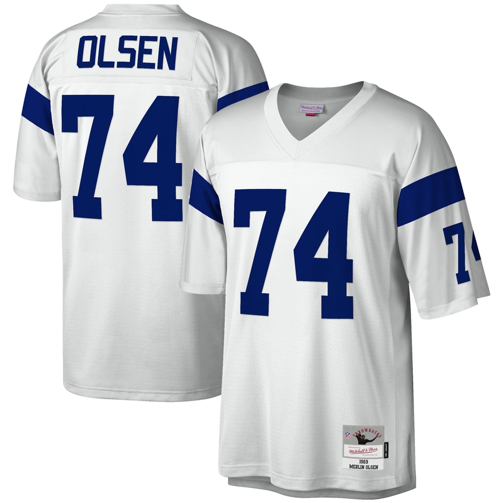 Men's Los Angeles Rams Merlin Olsen White Legacy Replica Jersey