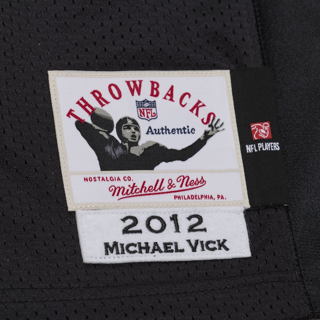 Men's Philadelphia Eagles Michael Vick Black 2012 Authentic Throwback Jersey