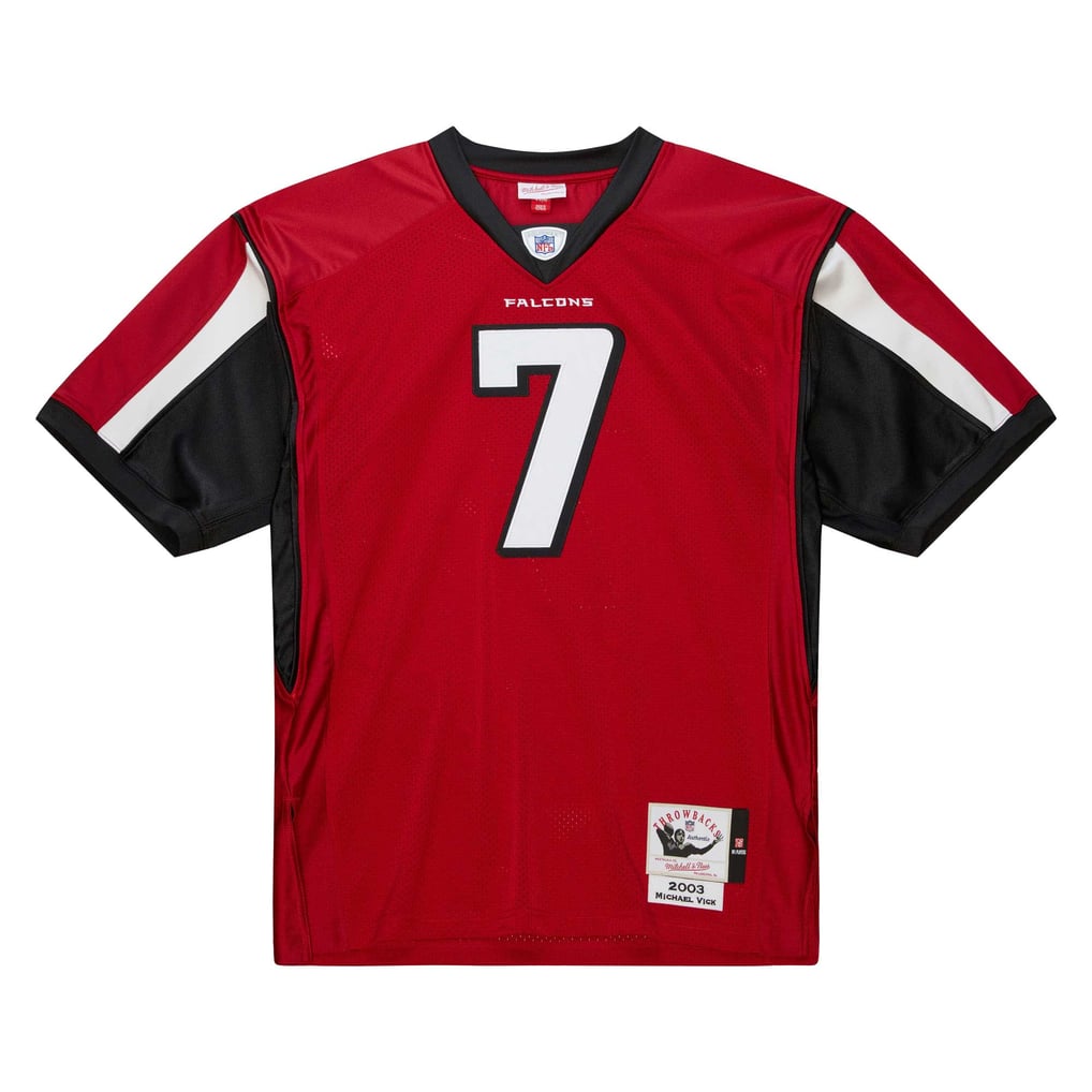 Men's Atlanta Falcons 2003 Michael Vick Red Authentic Throwback Retired Player Jersey