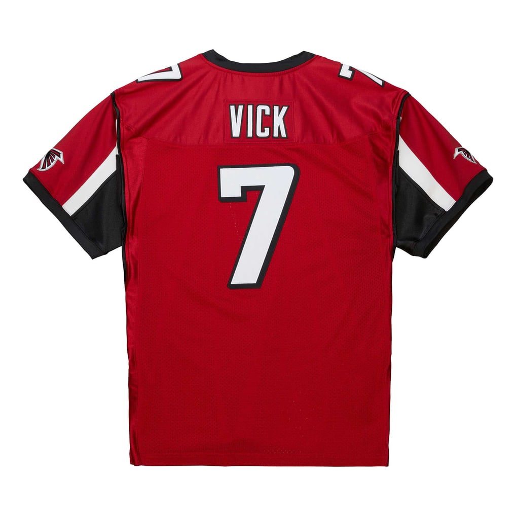 Men's Atlanta Falcons 2003 Michael Vick Red Authentic Throwback Retired Player Jersey