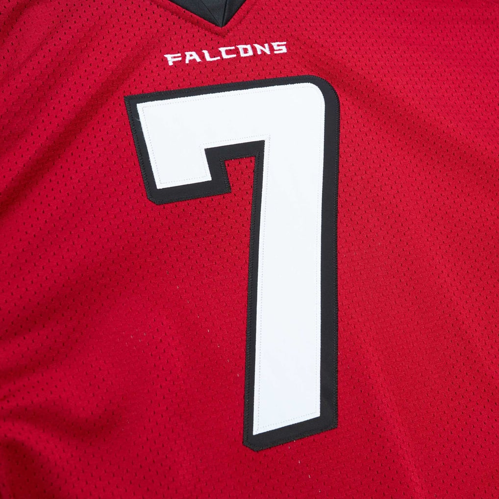 Men's Atlanta Falcons 2003 Michael Vick Red Authentic Throwback Retired Player Jersey