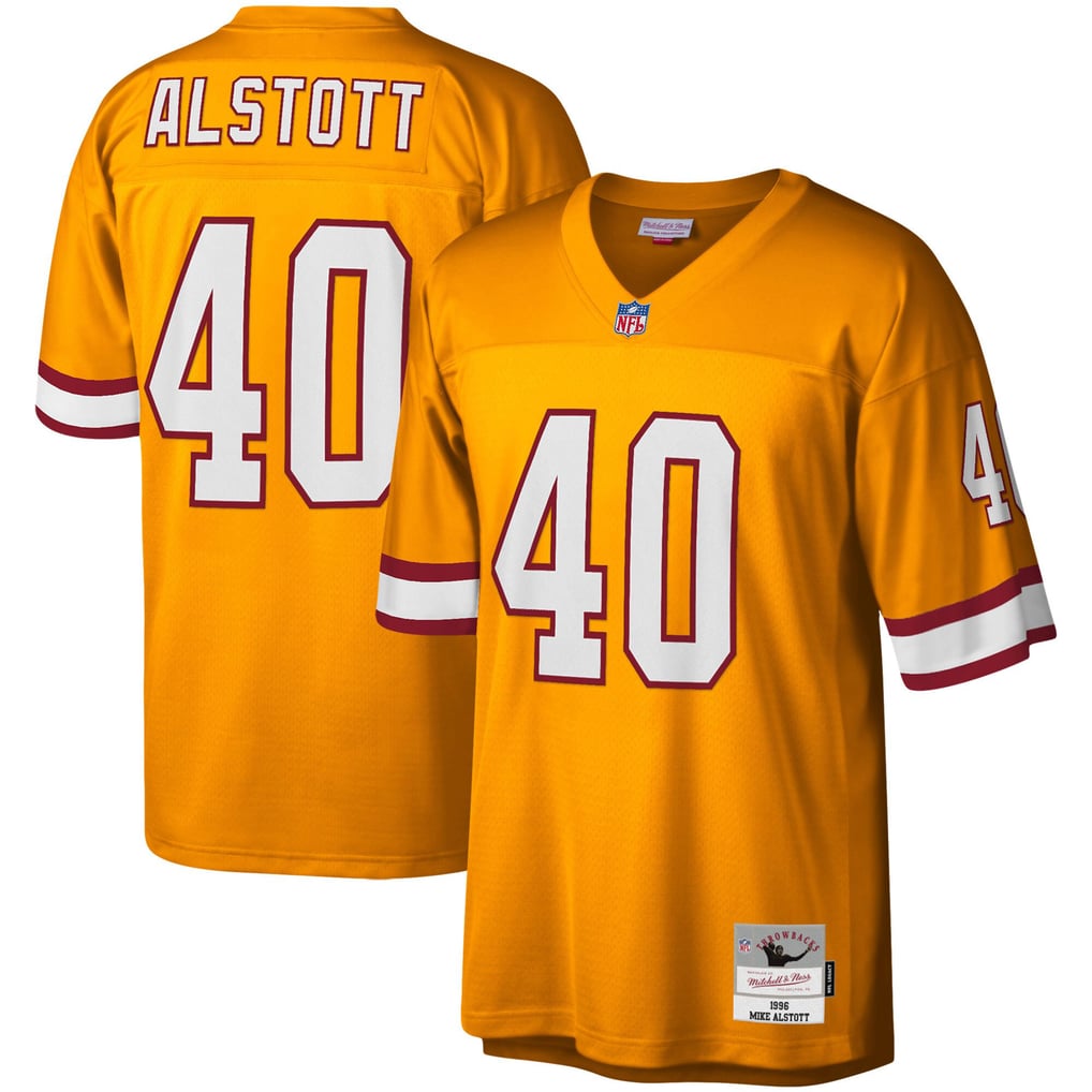 Men's Tampa Bay Buccaneers Mike Alstott Orange Big & Tall 1996 Retired Player Replica Jersey