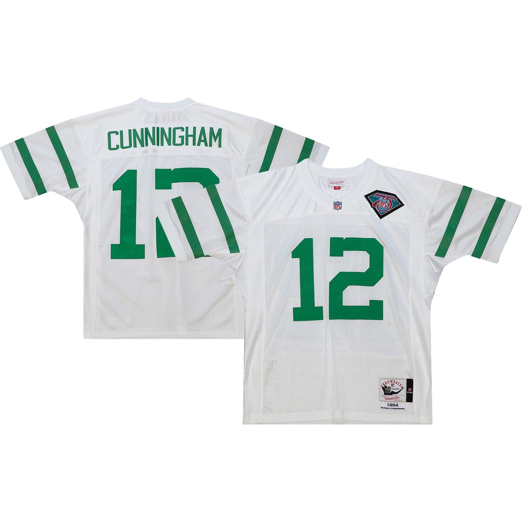 Men's Philadelphia Eagles 1994 Randall Cunningham White Authentic Throwback Retired Player Jersey