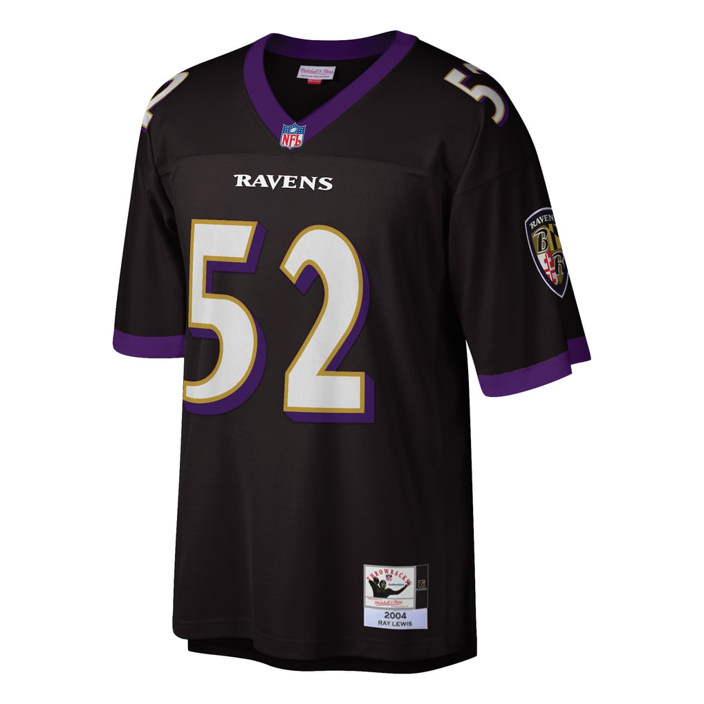 Men's Baltimore Ravens 2004 Ray Lewis Black Authentic Throwback Retired Player Jersey