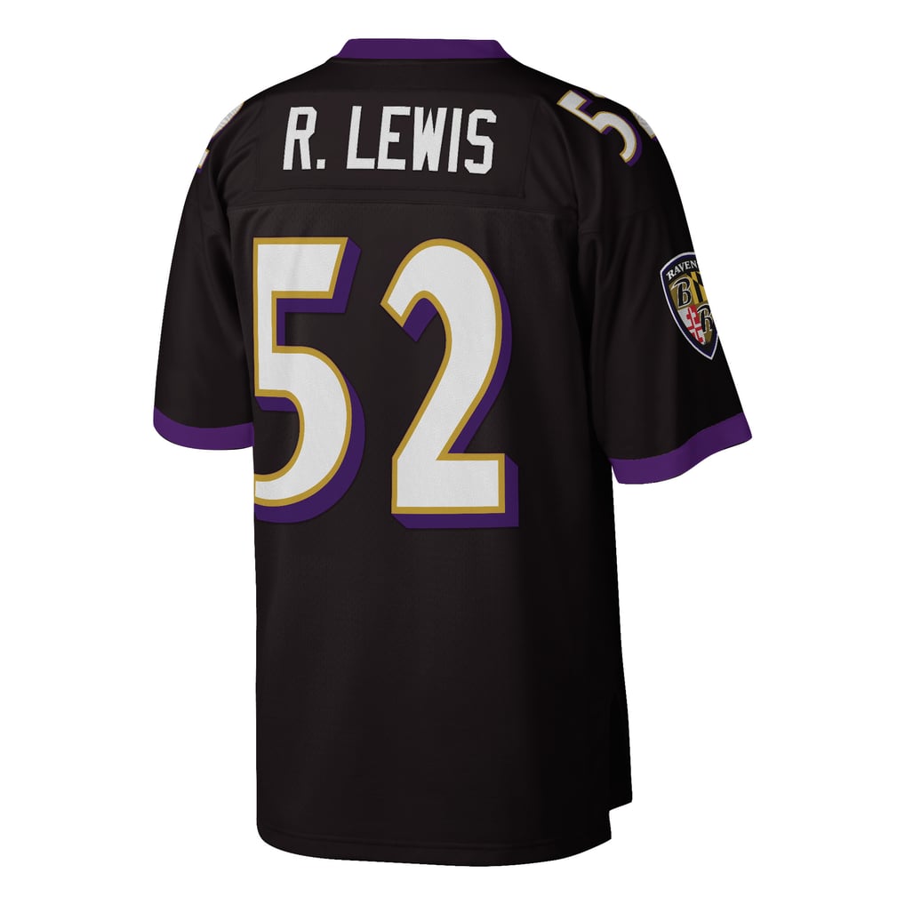 Men's Baltimore Ravens 2004 Ray Lewis Black Authentic Throwback Retired Player Jersey