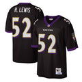 Men's Baltimore Ravens 2004 Ray Lewis Black Authentic Throwback Retired Player Jersey