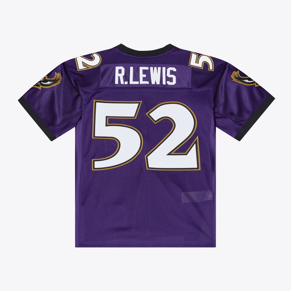 Men's Baltimore Ravens Ray Lewis Purple 1996 Authentic Throwback Jersey