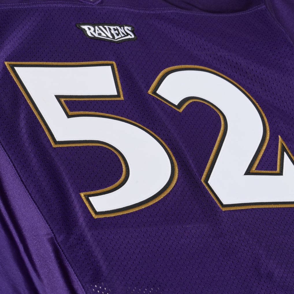 Men's Baltimore Ravens Ray Lewis Purple 1996 Authentic Throwback Jersey