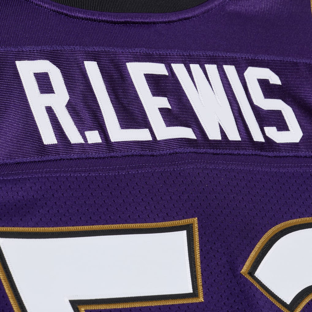 Men's Baltimore Ravens Ray Lewis Purple 1996 Authentic Throwback Jersey