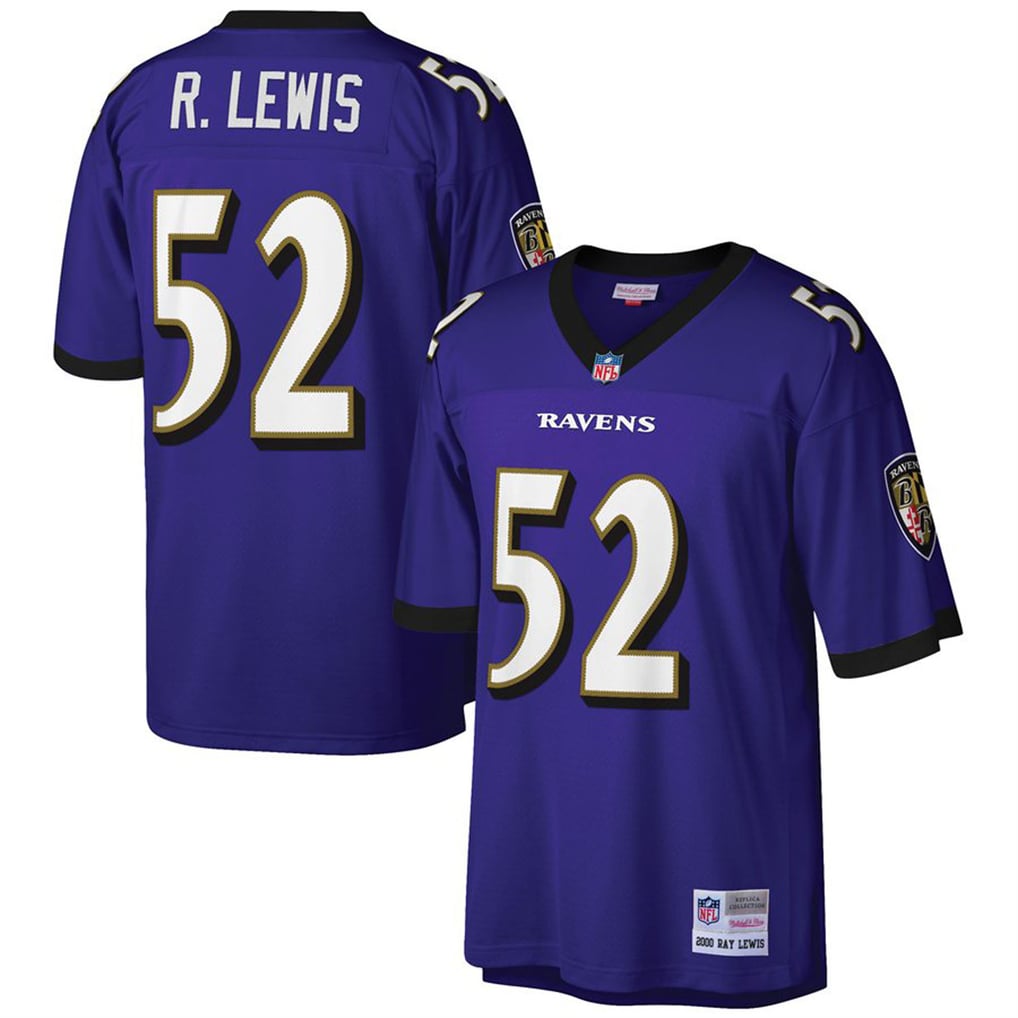 Men's Baltimore Ravens Ray Lewis Purple Big & Tall 2000 Retired Player Replica Jersey