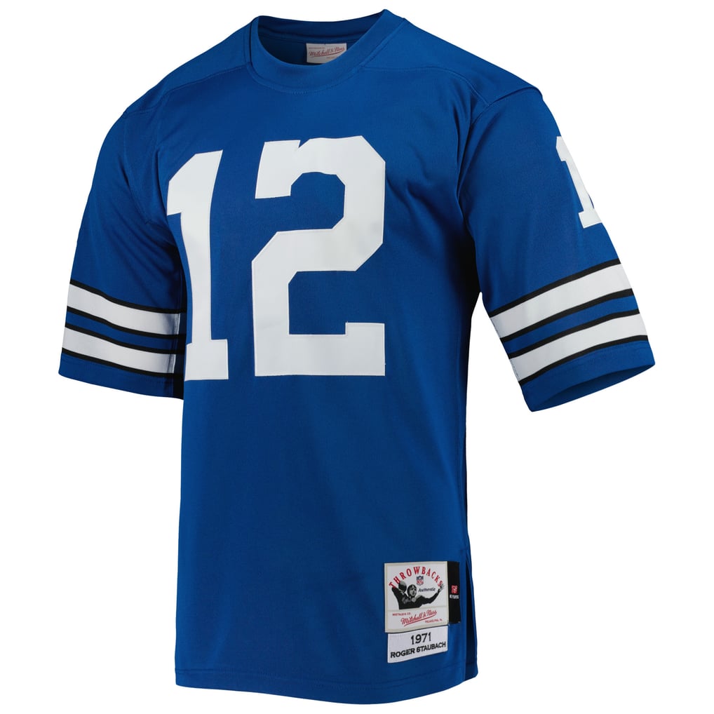Men's Dallas Cowboys 1971 Roger Staubach Royal Authentic Throwback Retired Player Jersey