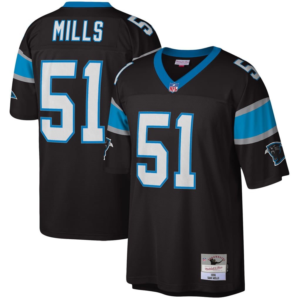 Men's Carolina Panthers Sam Mills Black Legacy Replica Jersey