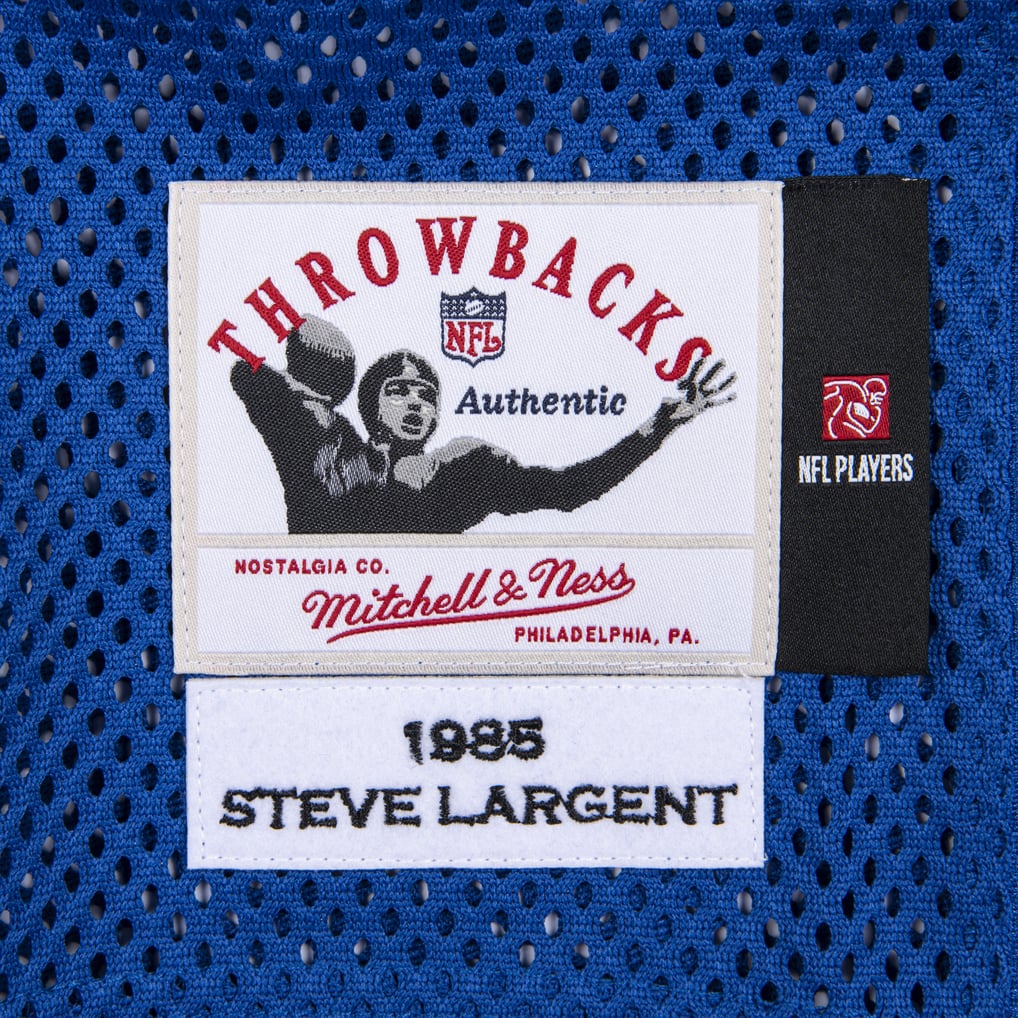 Men's Seattle Seahawks 1985 Steve Largent Royal Authentic Throwback Retired Player Jersey
