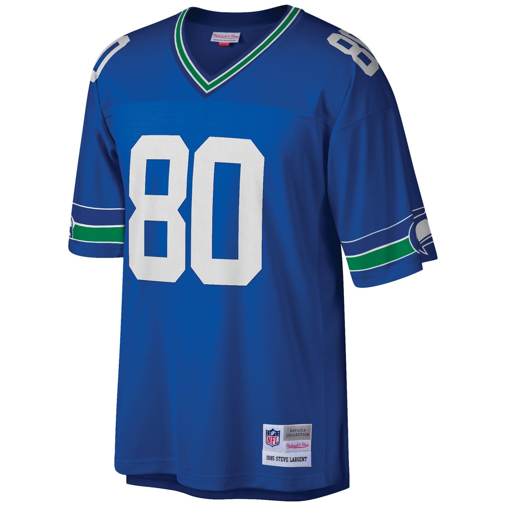 Men's Seattle Seahawks Steve Largent Royal Big & Tall 1985 Retired Player Replica Jersey