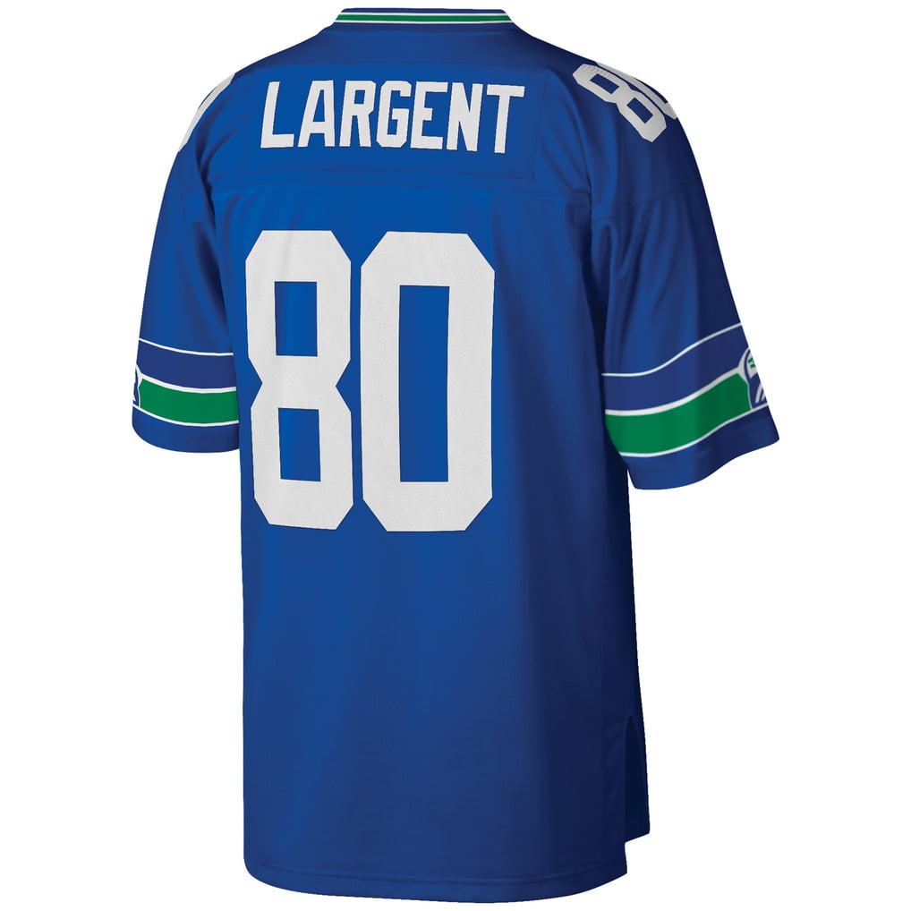 Men's Seattle Seahawks Steve Largent Royal Big & Tall 1985 Retired Player Replica Jersey