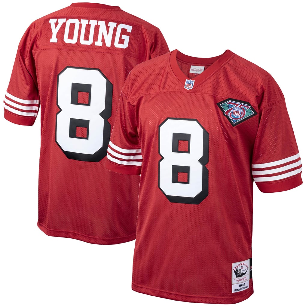 Men's San Francisco 49ers 1994 Steve Young Scarlet Authentic Throwback Retired Player Jersey