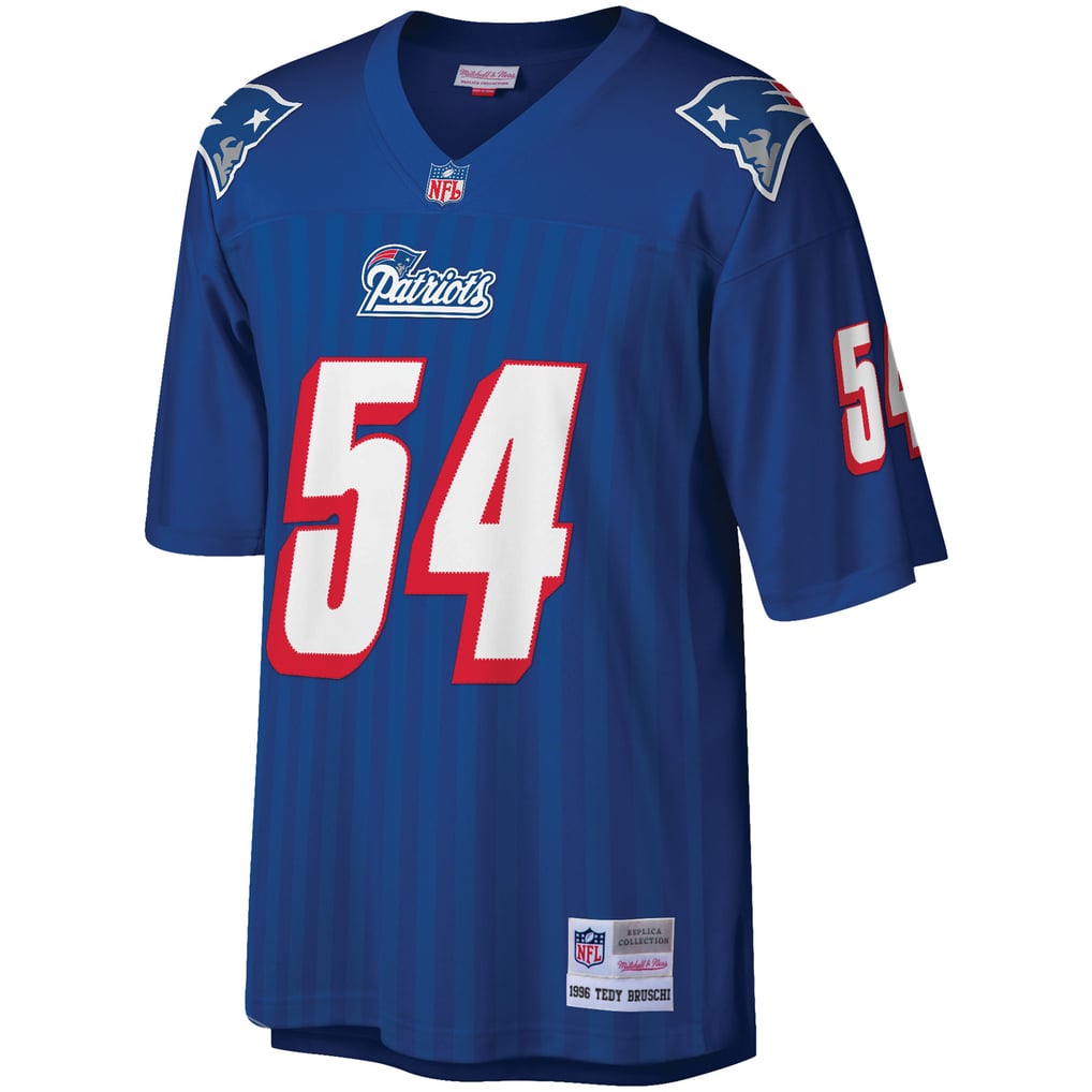 Men's New England Patriots Tedy Bruschi Royal Big & Tall 1996 Retired Player Replica Jersey