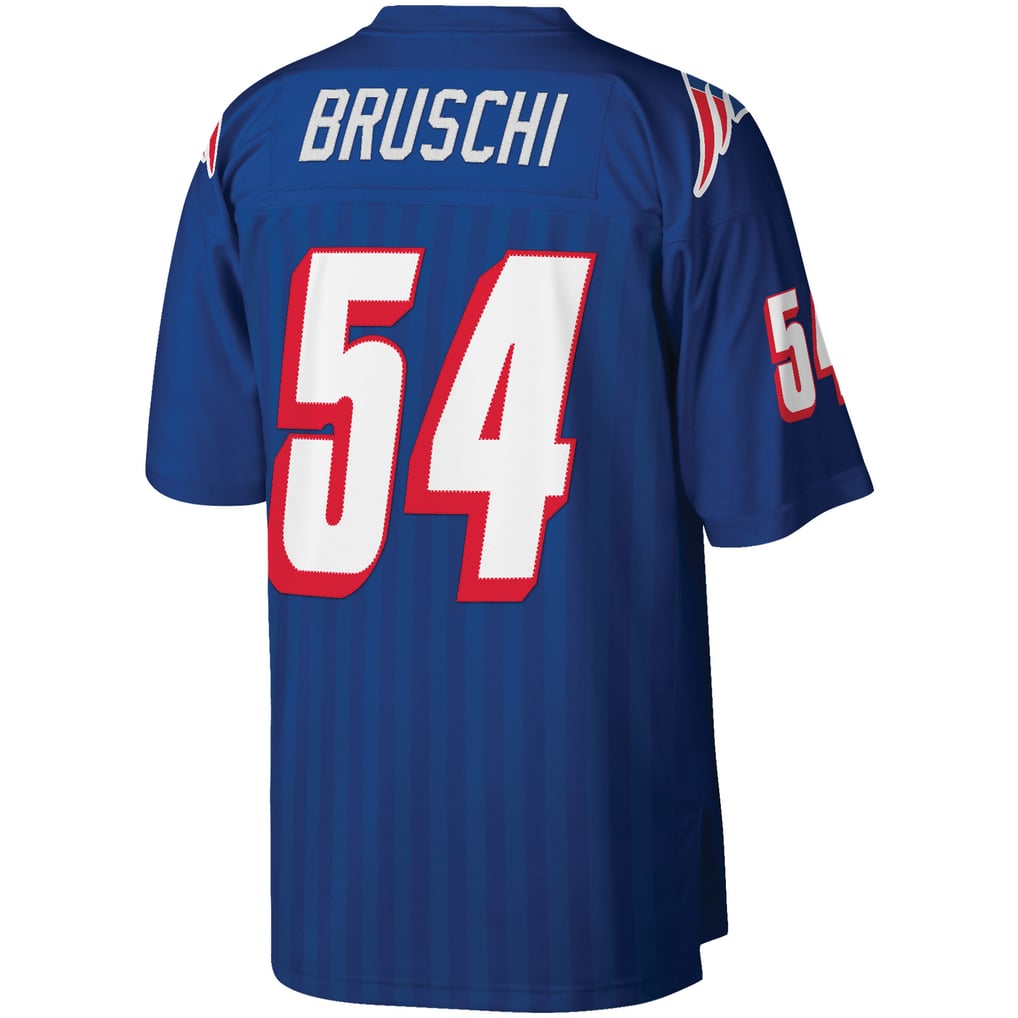 Men's New England Patriots Tedy Bruschi Royal Big & Tall 1996 Retired Player Replica Jersey