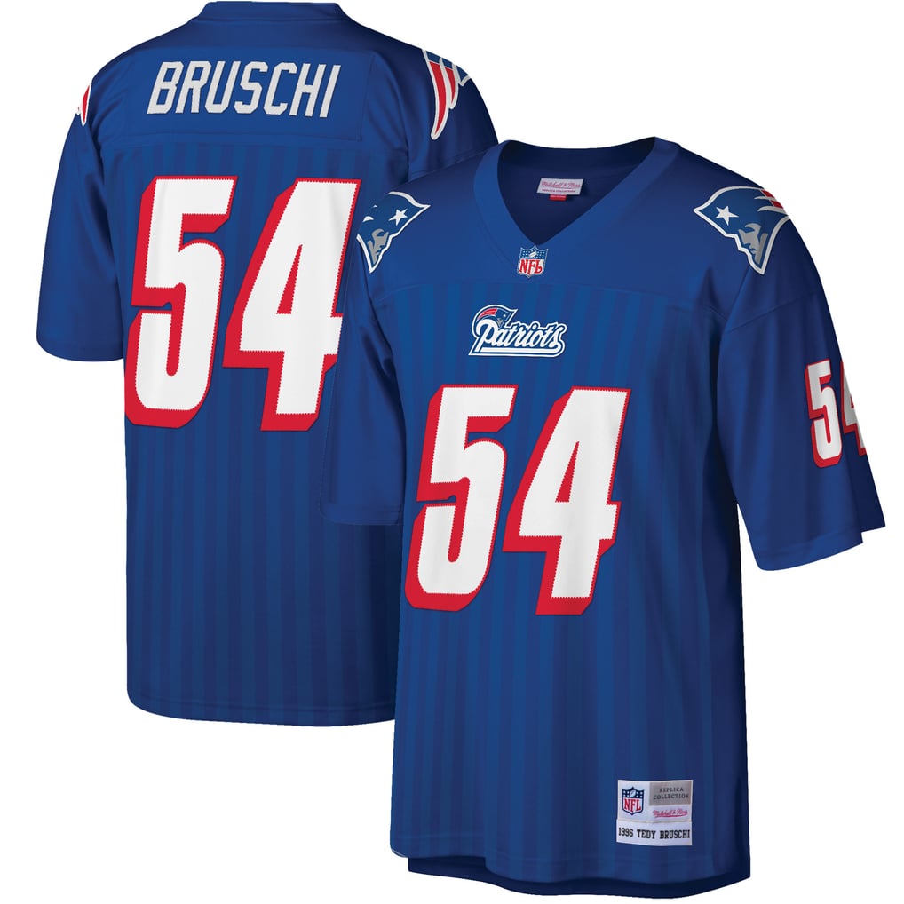 Men's New England Patriots Tedy Bruschi Royal Big & Tall 1996 Retired Player Replica Jersey