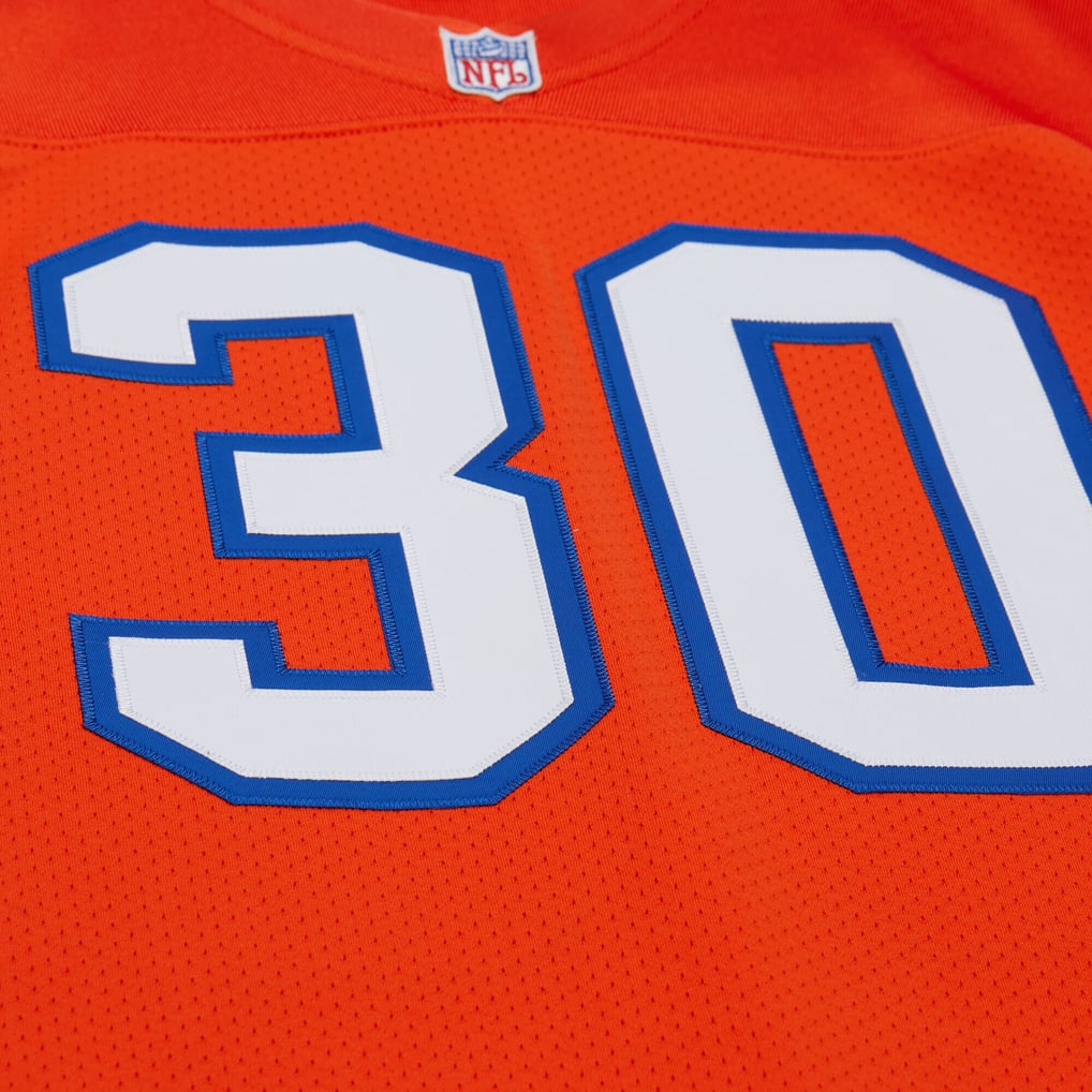 Men's Denver Broncos Terrell Davis Orange 1995 Authentic Throwback Retired Player Jersey