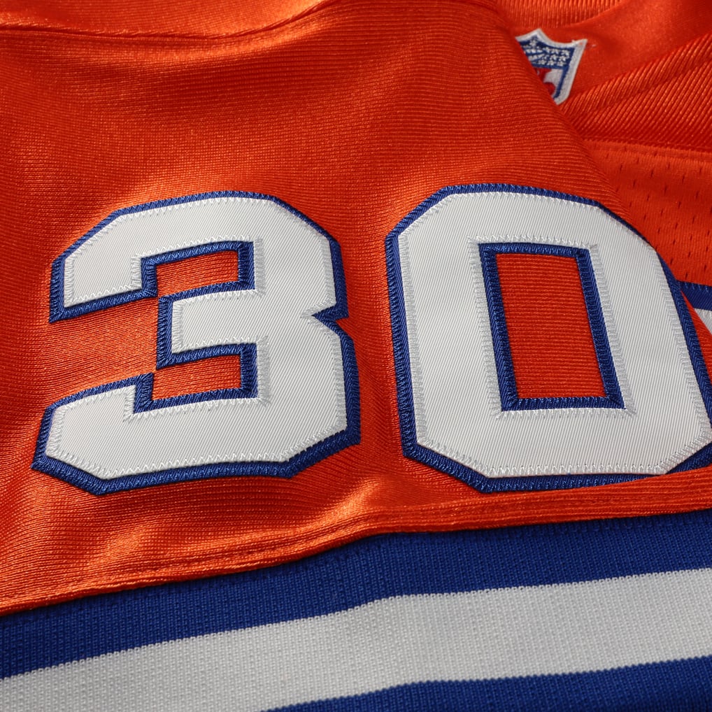 Men's Denver Broncos Terrell Davis Orange 1995 Authentic Throwback Retired Player Jersey