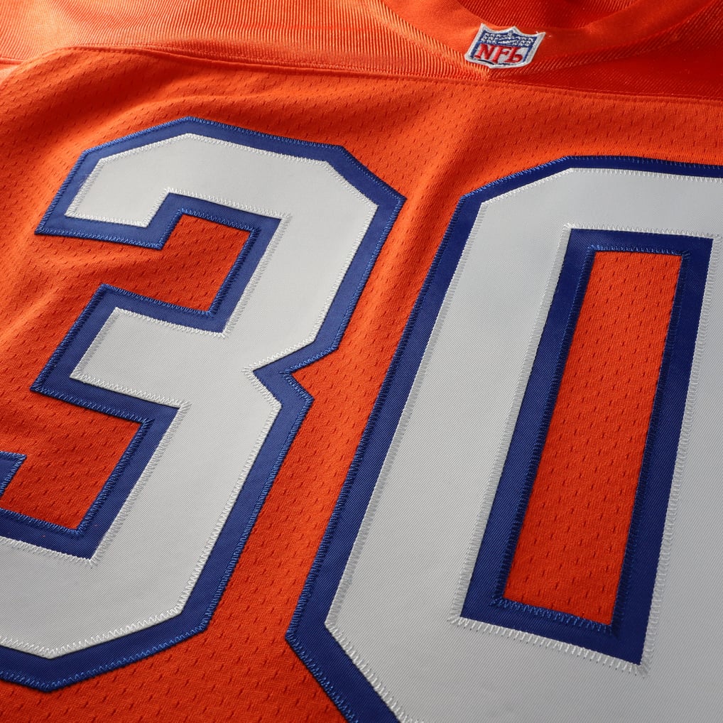 Men's Denver Broncos Terrell Davis Orange 1995 Authentic Throwback Retired Player Jersey