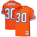 Men's Denver Broncos Terrell Davis Orange 1995 Authentic Throwback Retired Player Jersey