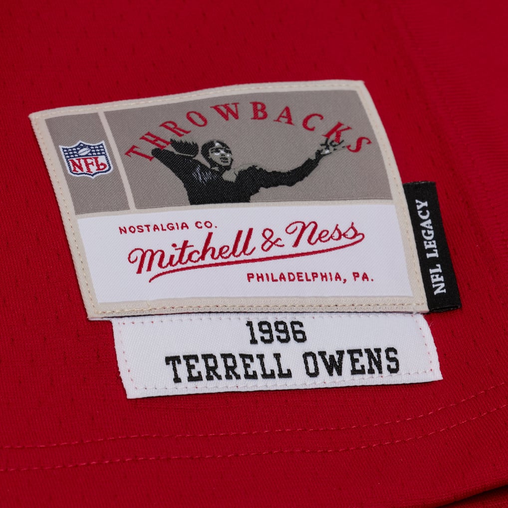 Men's San Francisco 49ers Terrell Owens Red 1996 Legacy Replica Player Jersey
